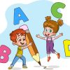 ninos-escribiendo-vector-dibujos-animados-pluma-grande_723224-2238